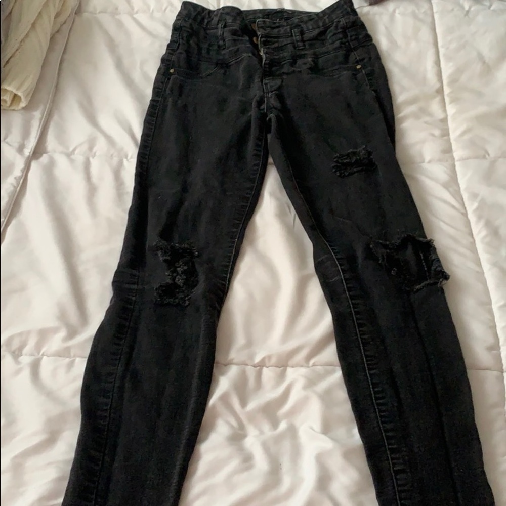 black ripped jeans!
